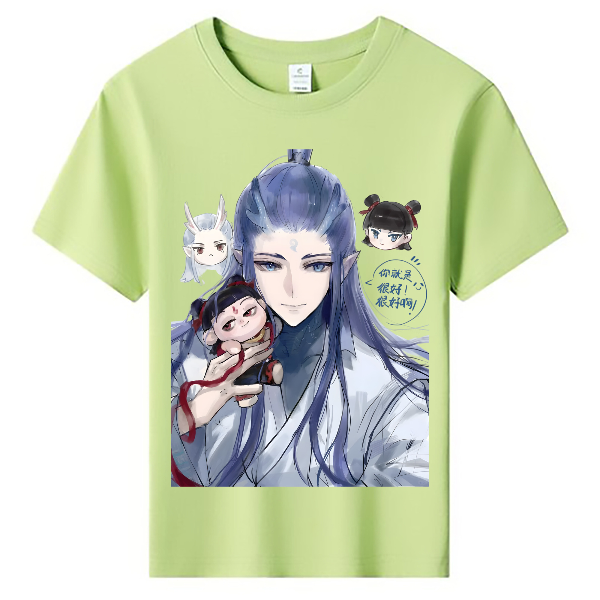 （画像用） Ne Zha 2 ナタ 魔童の大暴れ 綿100％キッズTシャツ（フロントプリント）